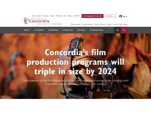 Concordia University's Website Screenshot