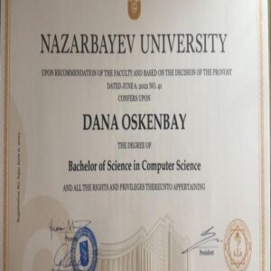 Buy Transcript Certificate From the Nazarbayev University