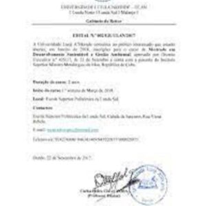 buy degree of the Universidade Mandume Ya Ndemufayo