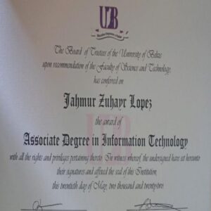 Buy Transcript Certificate From the University of Belize