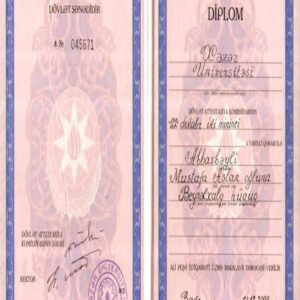 Buy Transcript Certificate from the Baki Dövlet Universiteti