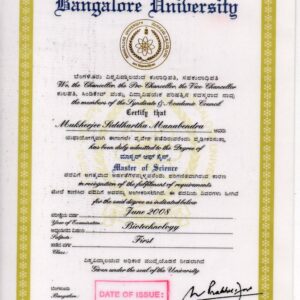Buy Diplom degree from The Bangalore University