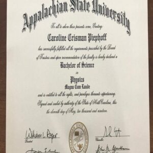 Buy  Transcript Certificate degree from The Appalachian State University