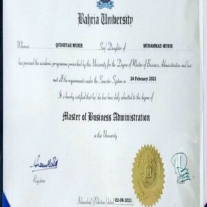 Buy Transcript Certificate from the Bahria University