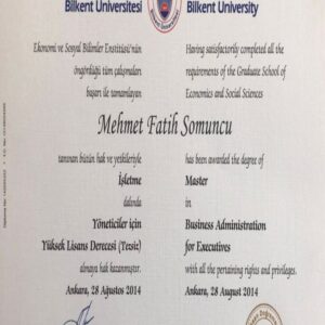 Buy Transcript Certificate from the Bilkent Üniversitesi