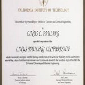 Buy Transcript Certificate from The California Institute of Technology