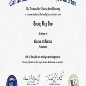 Buy Transcript Certificate from The California State University, Fullerton
