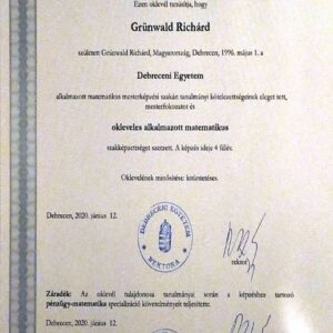 Buy Transcript Certificate from the Debreceni Egyetem