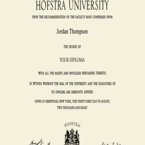 Buy Transcript Certificate from The Hofstra University