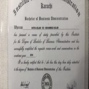 Buy Transcript Certificate from the Institute of Business Administration