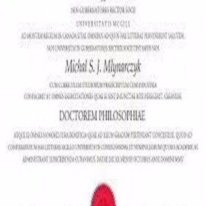 Buy Transcript Certificate from the McGill University