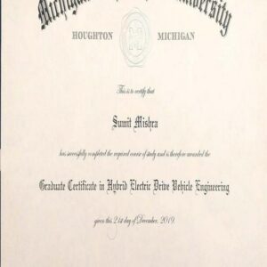 Buy Transcript Certificate from The Michigan Technological University
