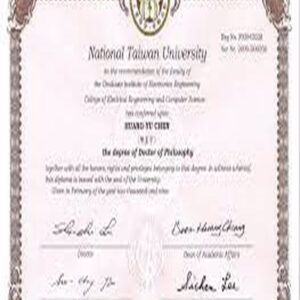 Buy Transcript Certificate from the National Taiwan University