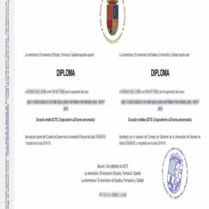 Buy college degree from the Universidad de Alicante