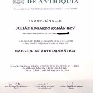 Buy Bachelors Degree from The Universidad de Antioquía