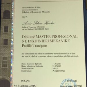 Buy college degree from the Universiteti Europian i Tiranës