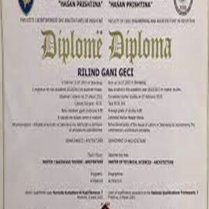 Buy college degree from the Universiteti i Prishtinës