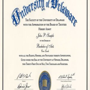 Buy Transcript Certificate from The University of Delaware