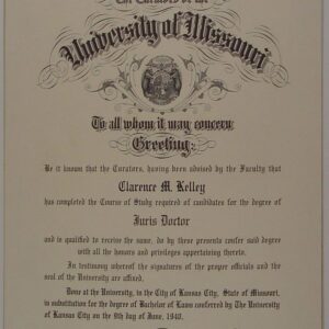 Buy Transcript Certificate from The University of Missouri-Kansas City