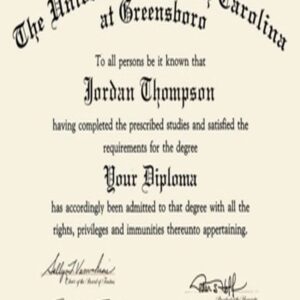 Buy Transcript Certificate from The University of North Carolina at Greensboro