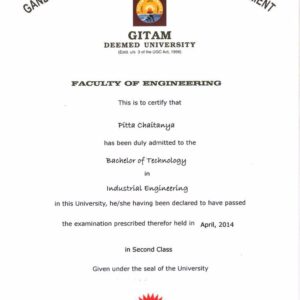 Buy Diplom degree from The Gandhi Institute of Technology and Management