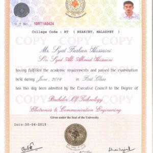 Buy Diplom degree from The Jawaharlal Nehru Technological University, Kakinada