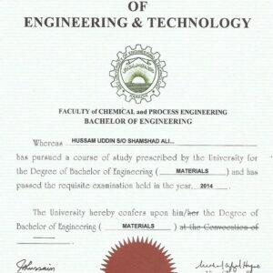 Buy Transcript Certificate from The NED University of Engineering and Technology