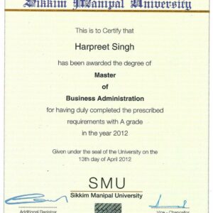 Buy Diplom degree from The Sikkim Manipal University